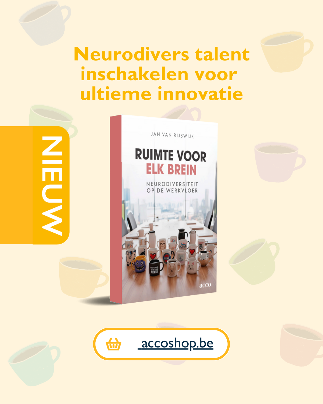 ruimte voor elk brein nieuw slagzin social post